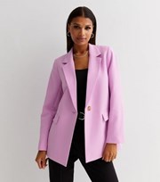 New Look Pink Revere Collar Oversized Blazer